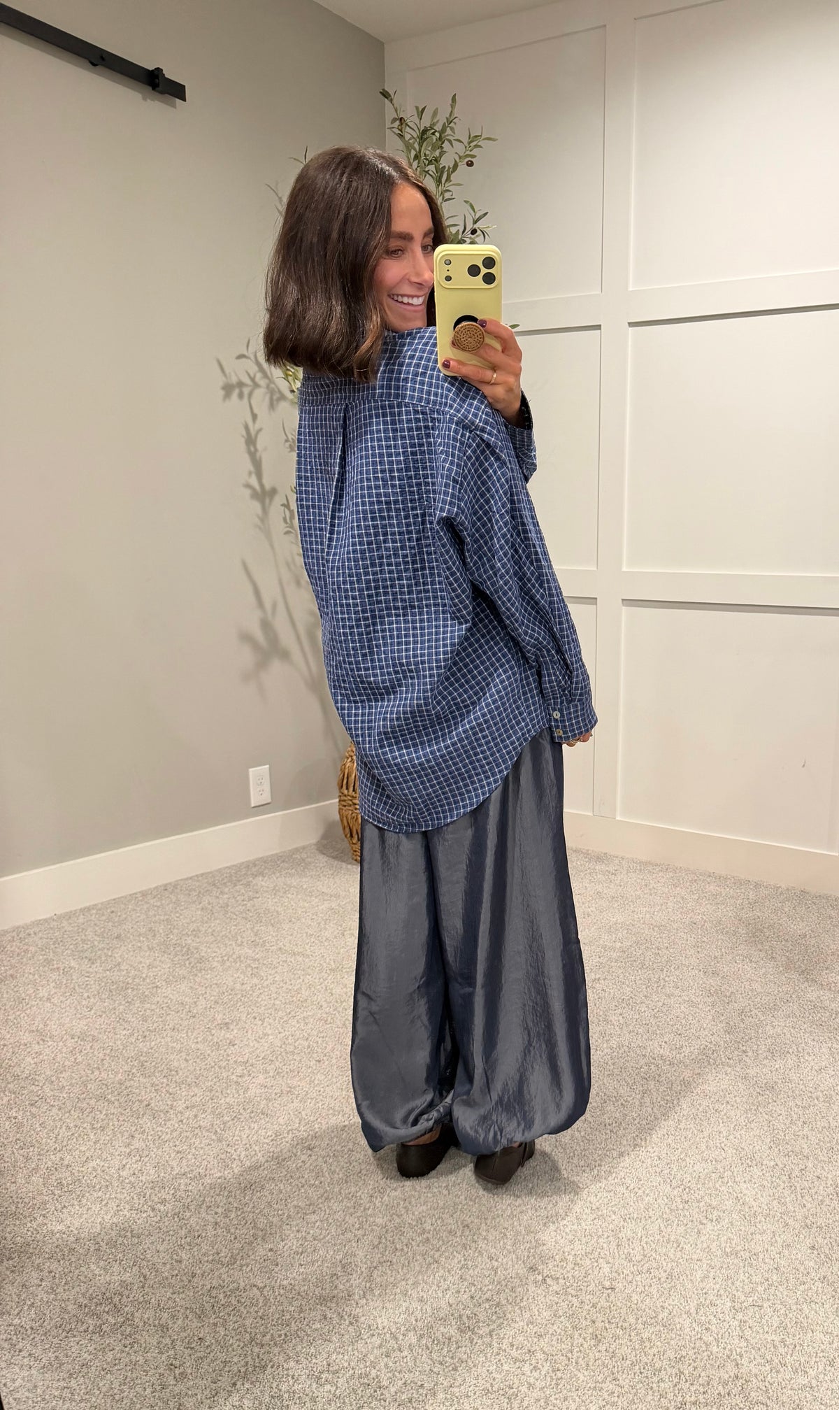 Sammy Oversized Plaid Button-Up