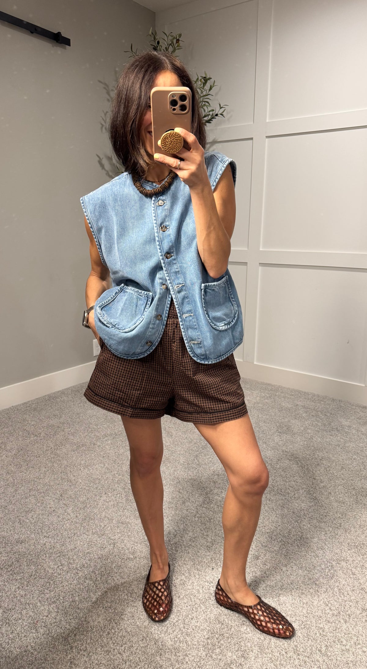 Jada Denim Vest Top