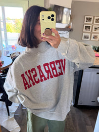 NEBRASKA/NE Reversible Mock Neck Sweatshirt | Heather Grey