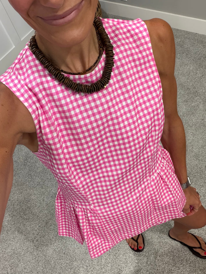 Isla Gingham Set | Pink