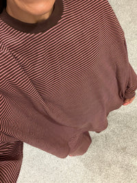 Levi Lounging Brushed Knit Pullover | Brown/Pink