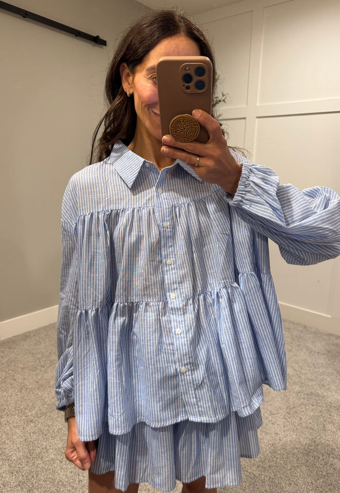 Lakely Set | Light Blue/White