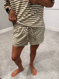 Coffee Run Striped Shorts | Sand