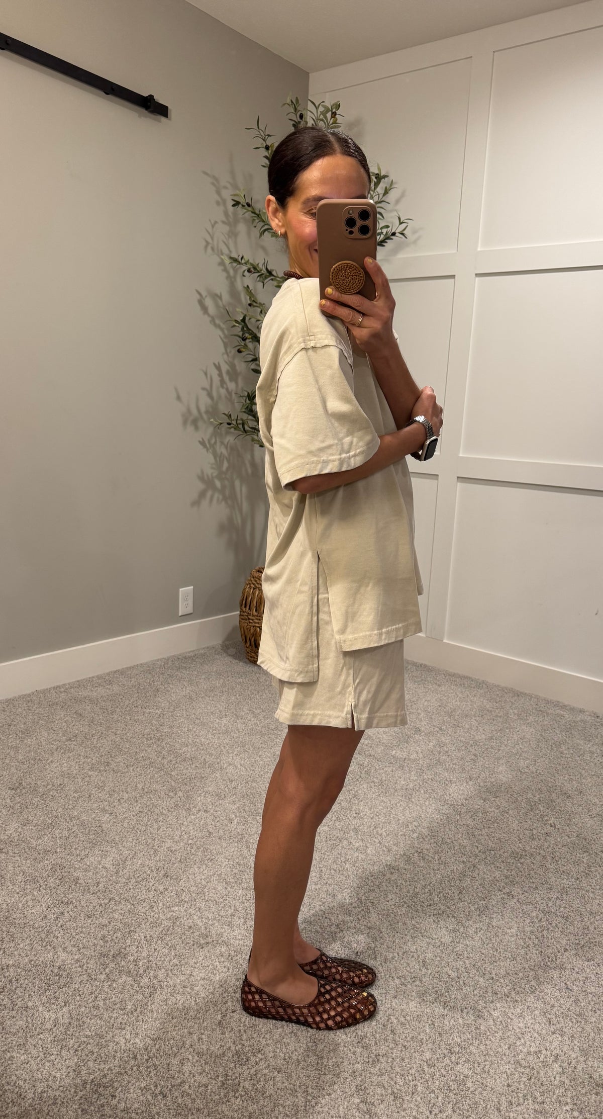 Everday Oversized Tee & Shorts SET | Bone