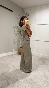 Basil Striped Set| Basil Green