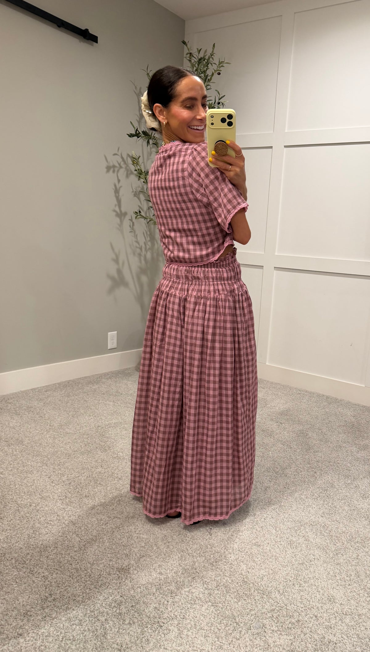 Margot Gingham Set | Mauve