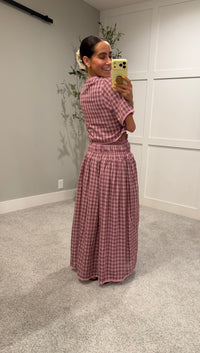 Margot Gingham Set | Mauve
