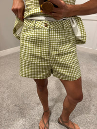Isla Gingham Set | Matcha