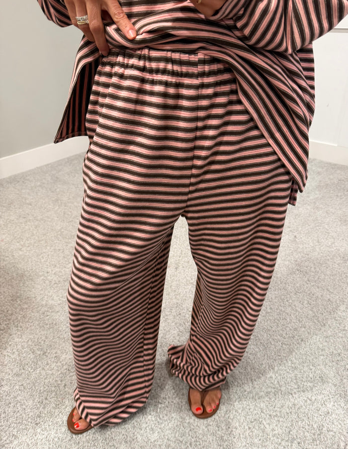 Morgan Pants | Pink/Brown