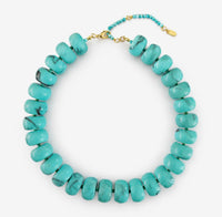 Chunky Resin & Natural Stone Beaded Necklace | Turquoise Coast