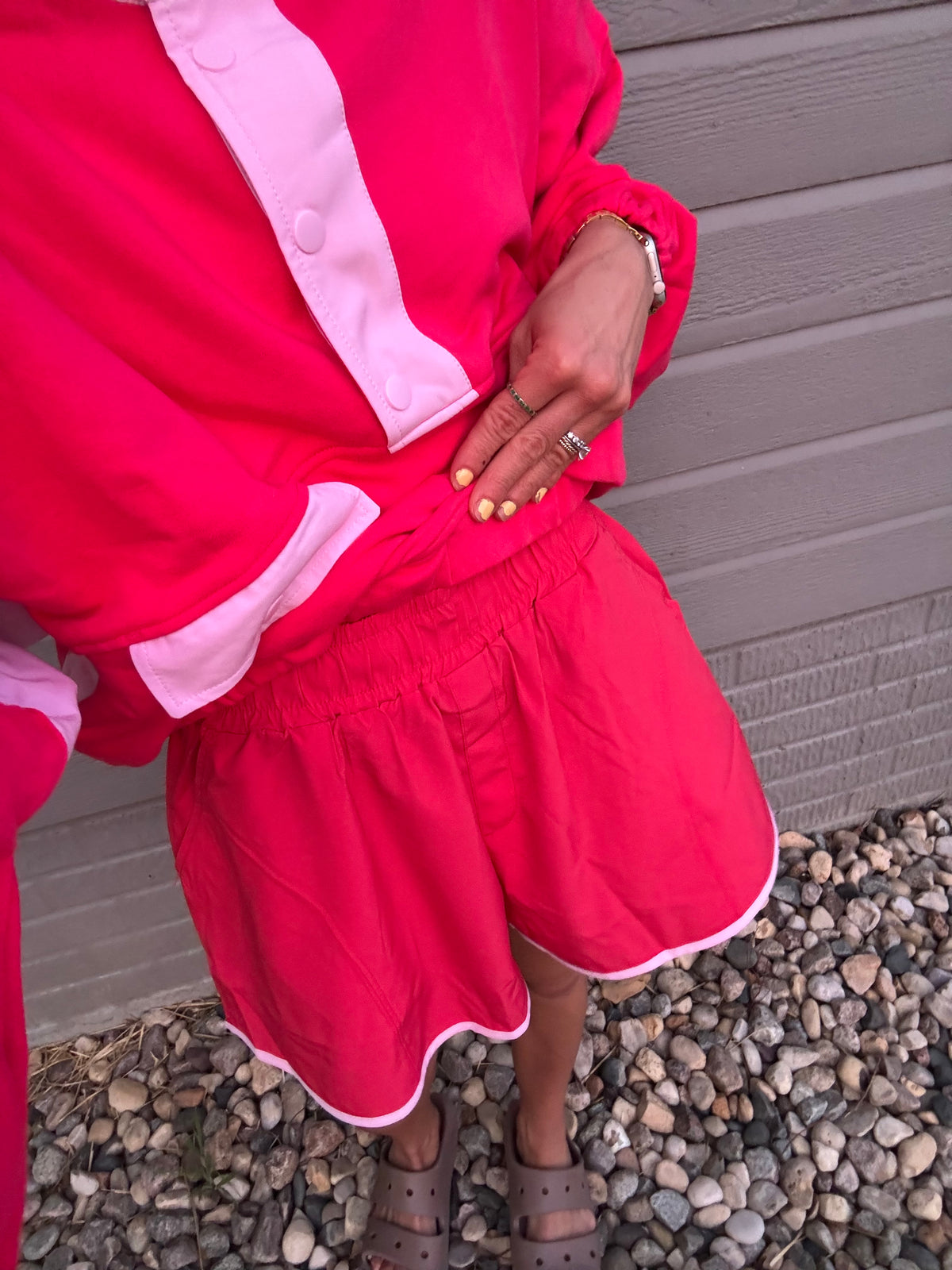 Ava Set | Candy Red/Baby Pink