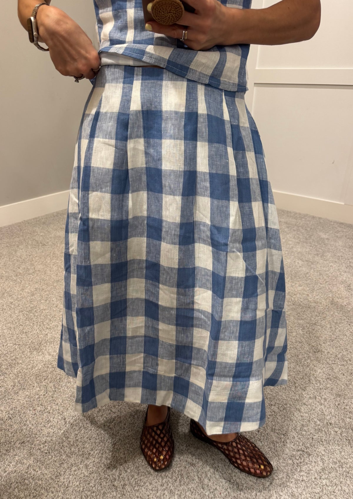 Buthaineh Gingham Skirt