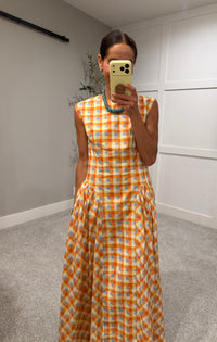 Pumpkin Spice Plaid Dress