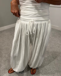 Balloon Gauze Pants | White