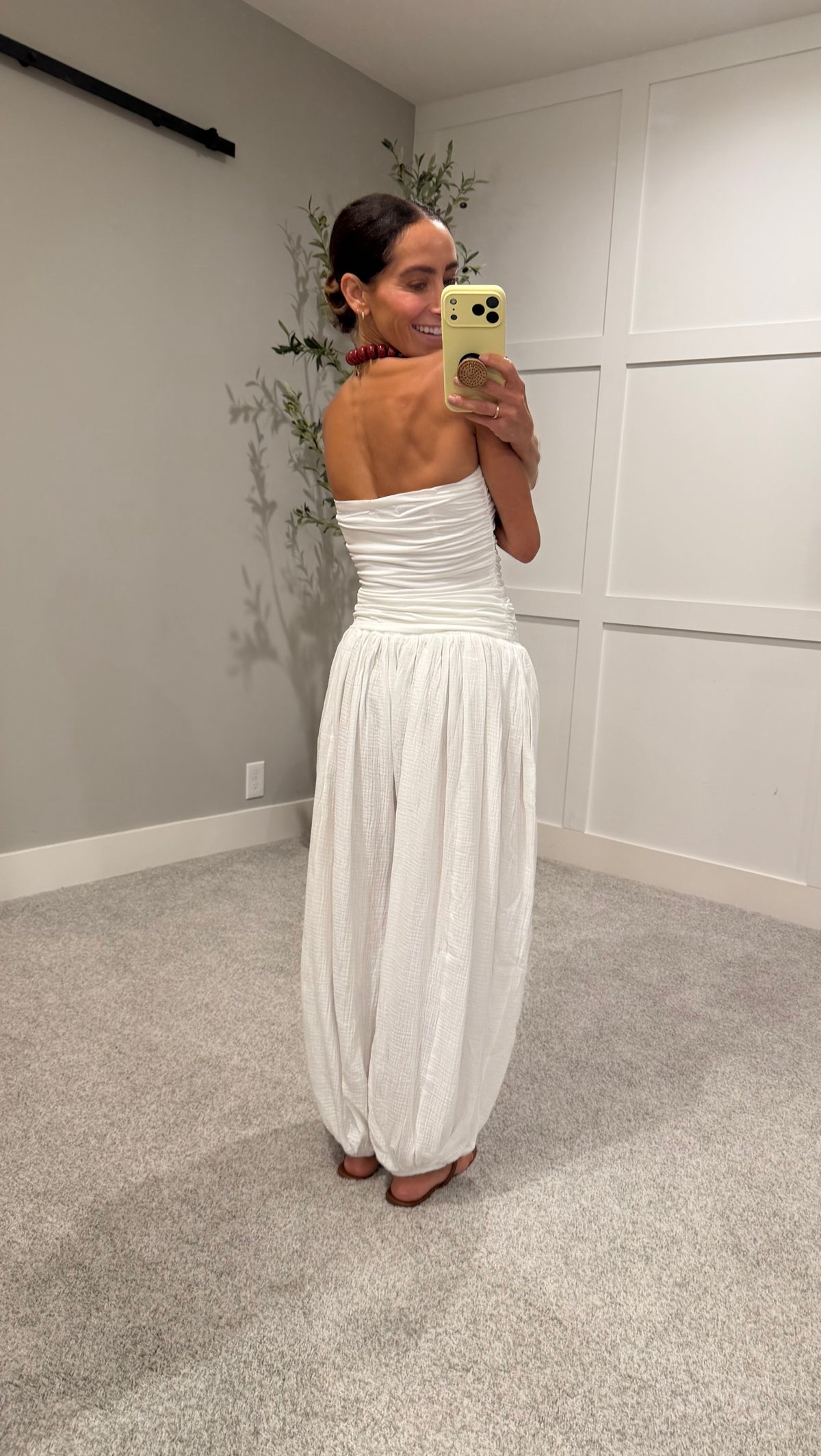 Balloon Gauze Pants | White
