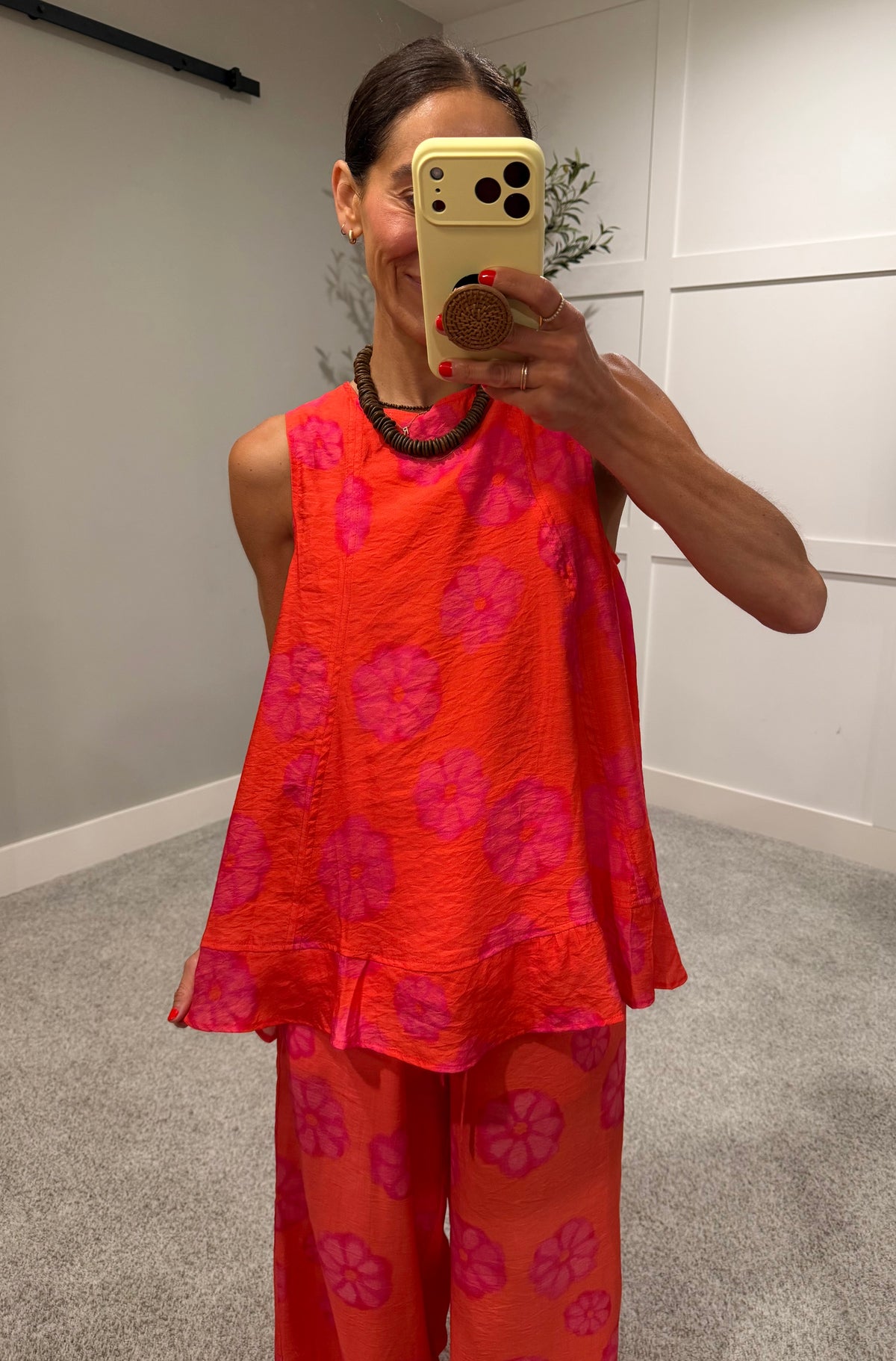 Kaui Floral Set | Red Orange