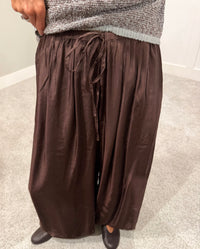 Satin Harem Balloon Pants | Deep Bark