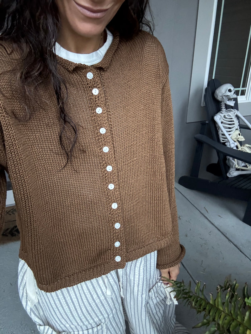 Aya Cardigan | Chestnut