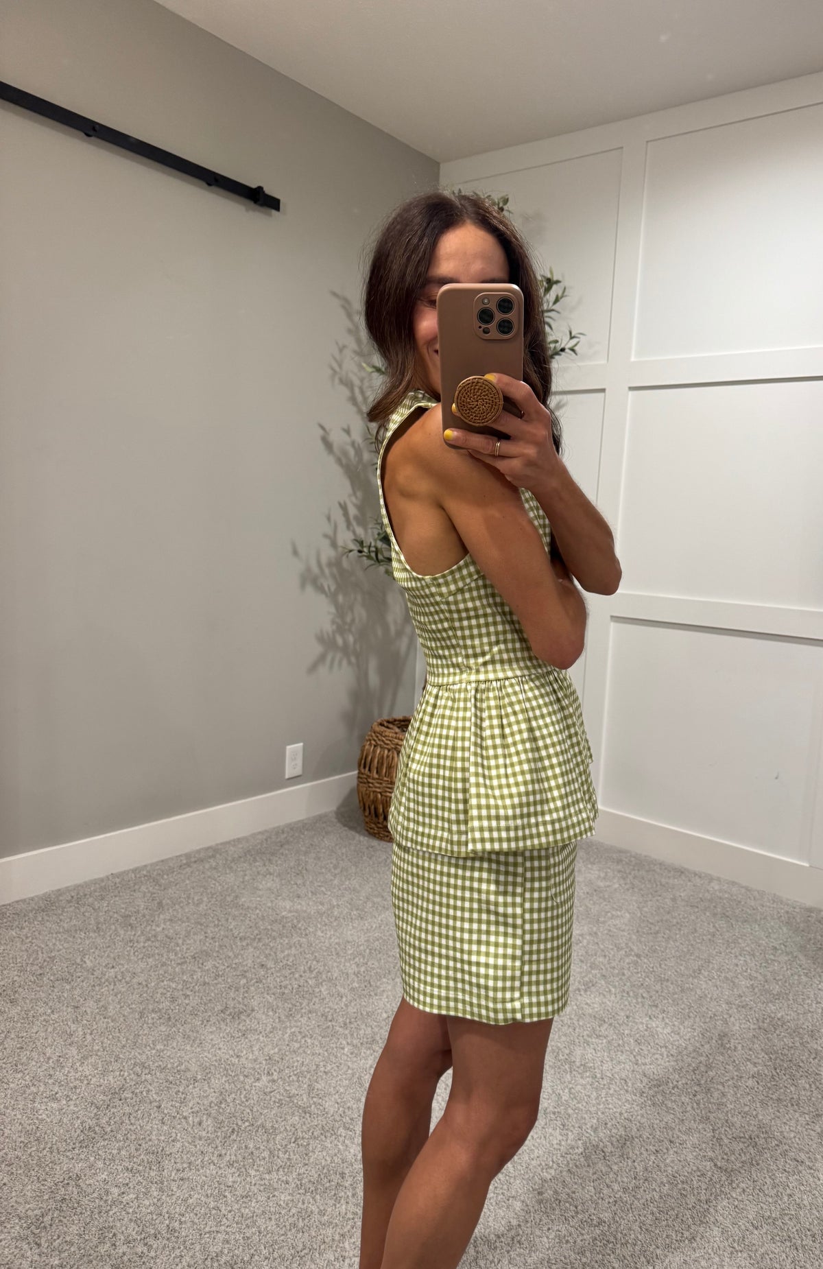Isla Gingham Set | Matcha