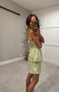 Isla Gingham Set | Matcha