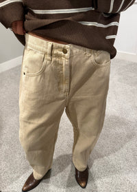 Vintage Barrel Denim |  Beige