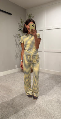 Ronnie Striped Set | Yellow/Grey