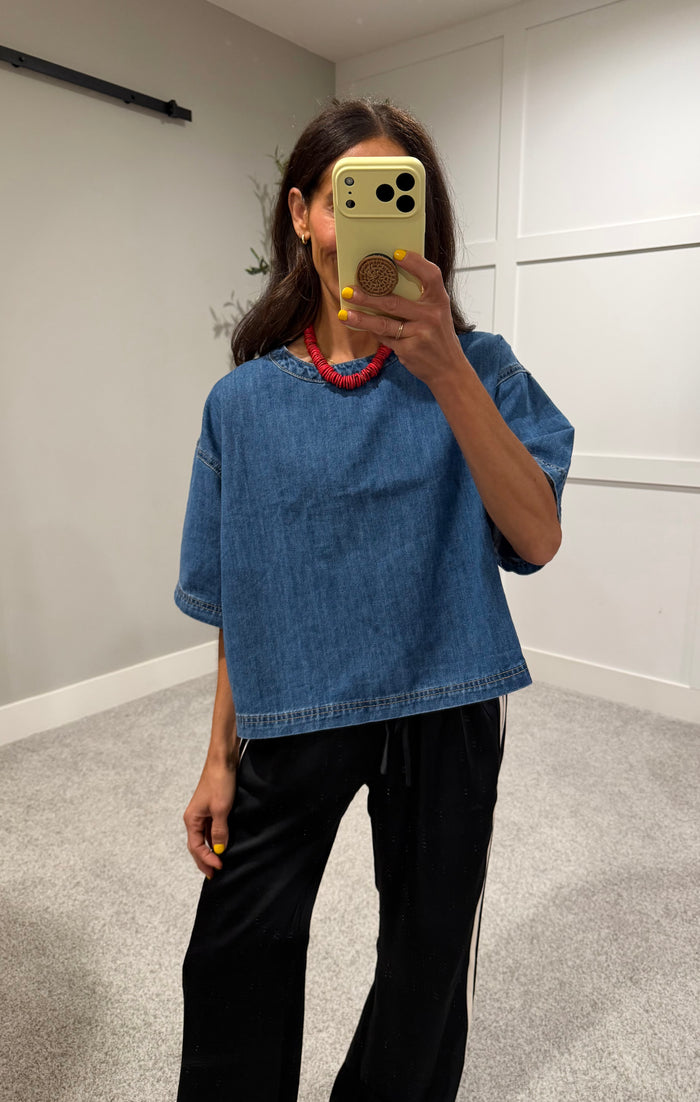 Denim Blue Top