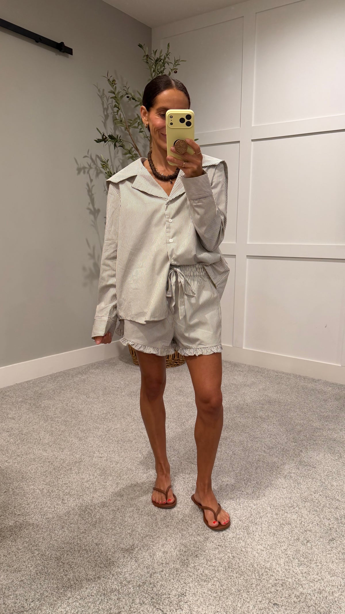 Andie Striped Collared Blouse