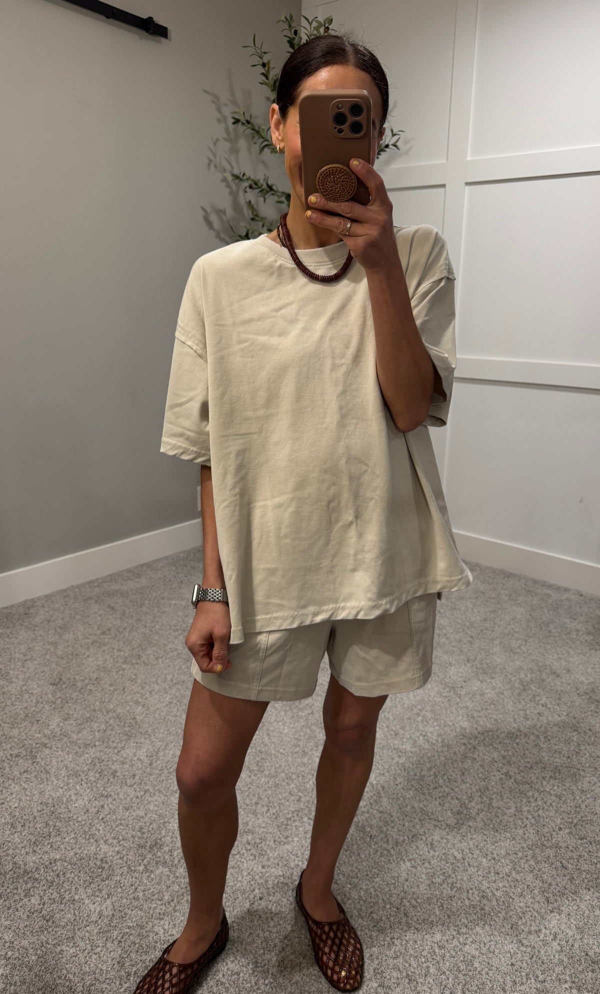 Everday Oversized Tee & Shorts SET | Bone