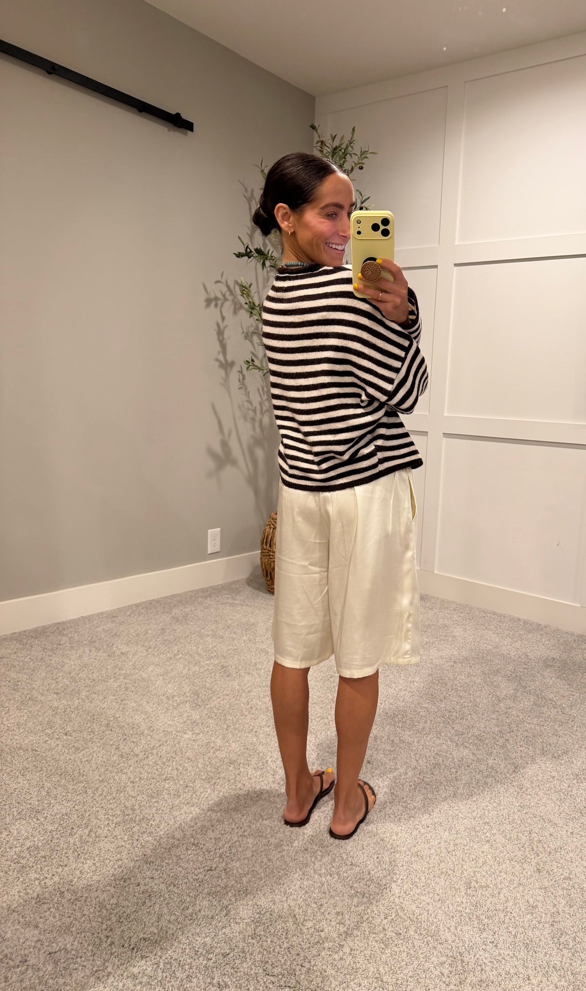 Piper Striped Cardigan | Dark Wine