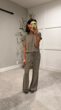 Basil Striped Set| Basil Green