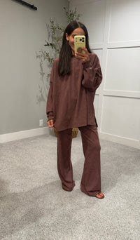 Levi Lounging Brushed Knit Pants |Brown/Pink