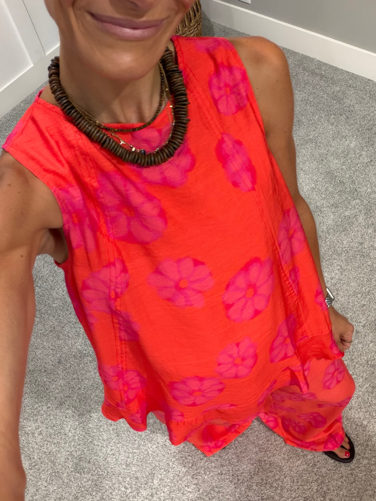 Kaui Floral Set | Red Orange