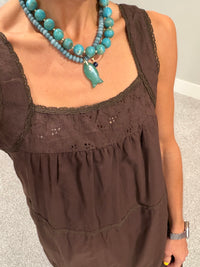 Eyelet Maxi | Brown