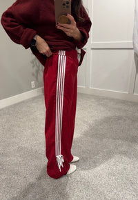 Bryson Stripe Track Pant | Deep Red