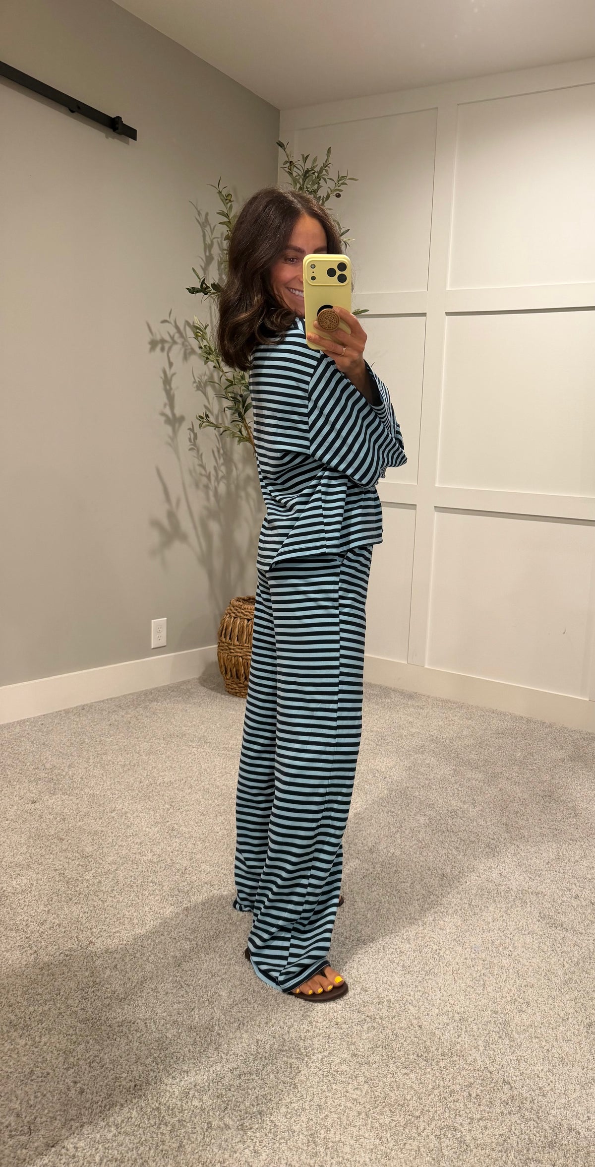 Bails Striped Lounge Set | Navy/Light Blue