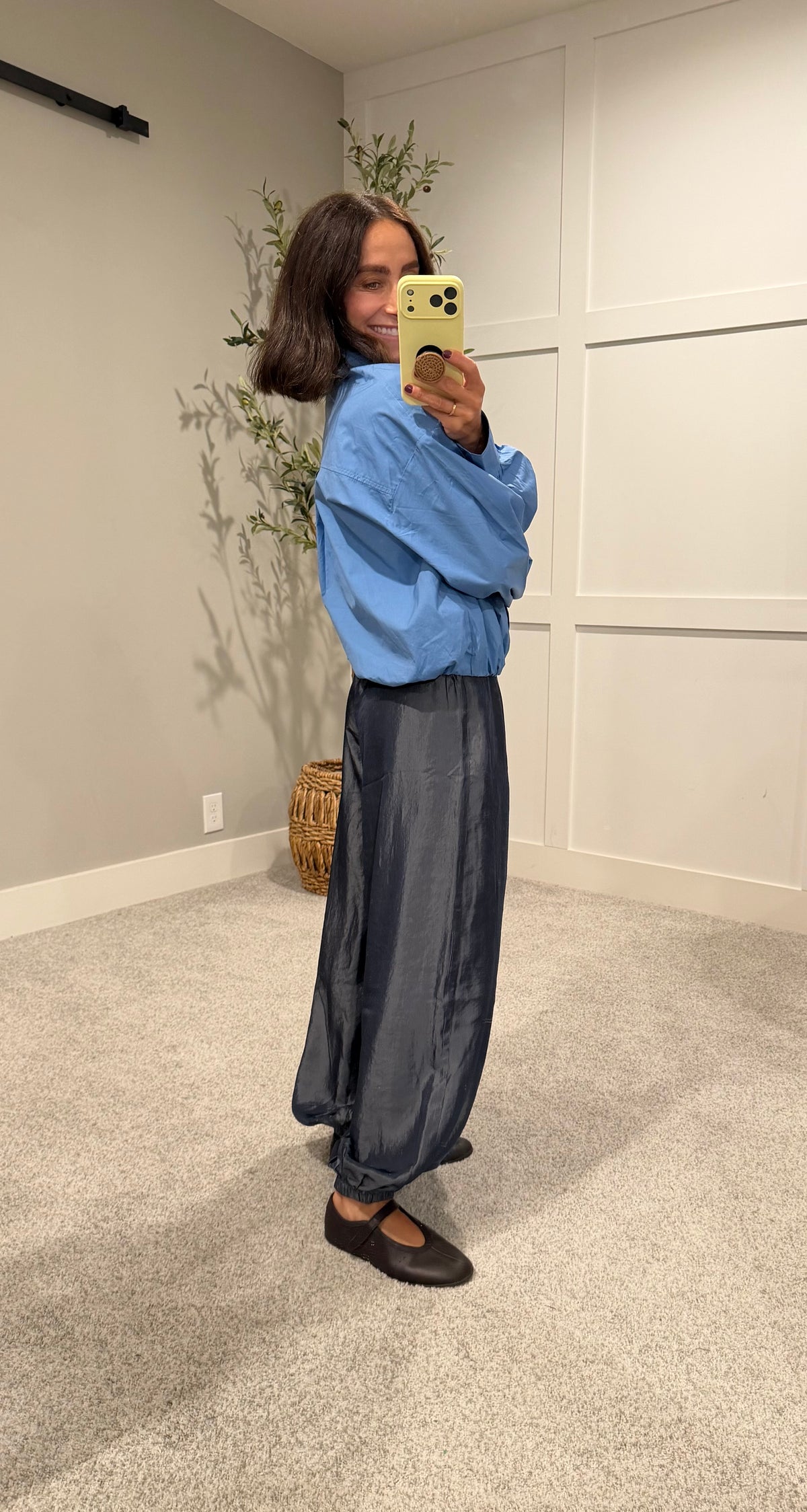 Satin Harem Balloon Pants | Indigo Blue