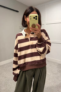 Kai Rugby Pullover | Brown/Cream