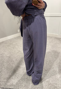 Lounging Brushed Knit Pants | Lavender/Brown