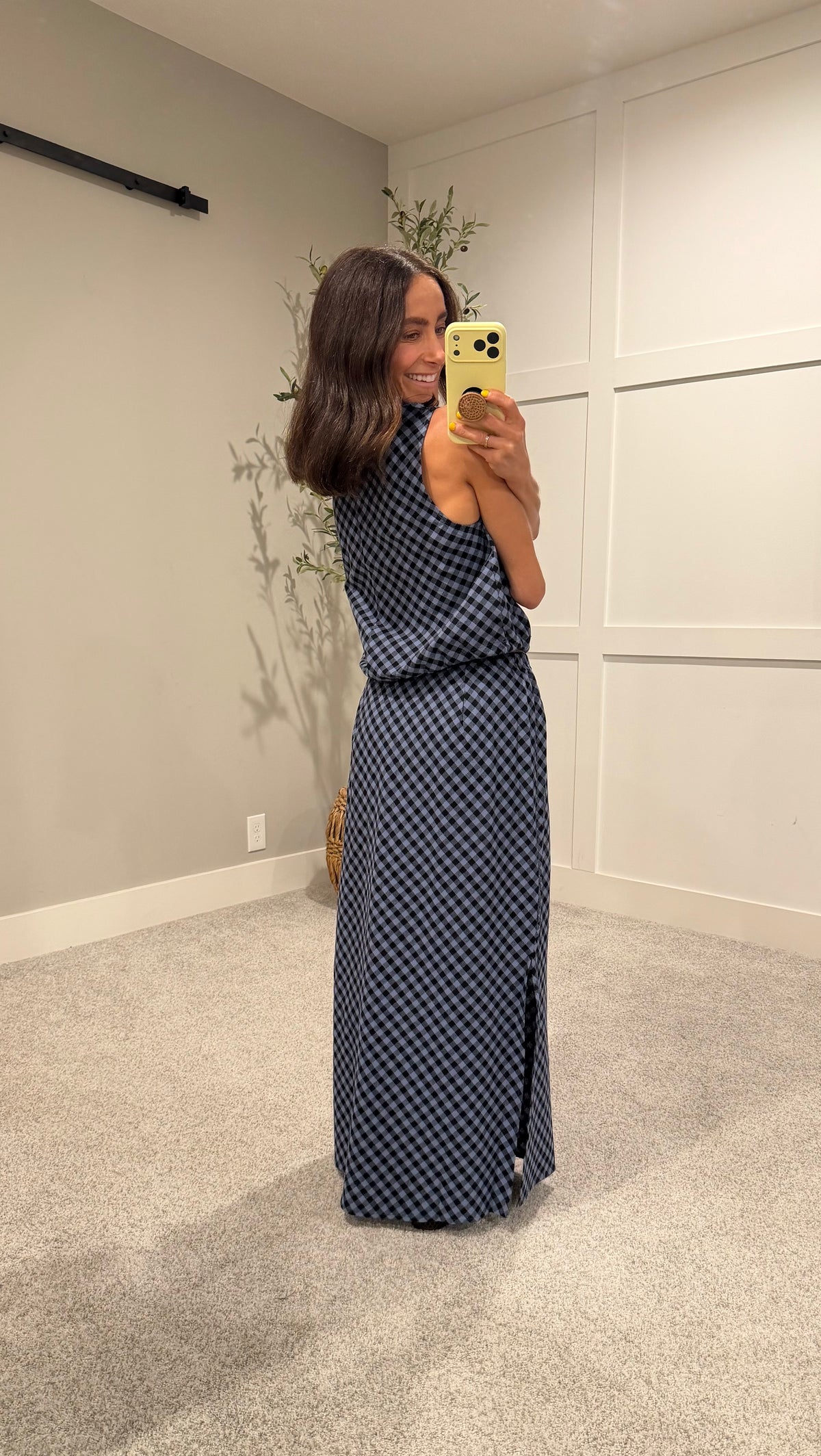 Sally Plaid Set | Navy/Blule