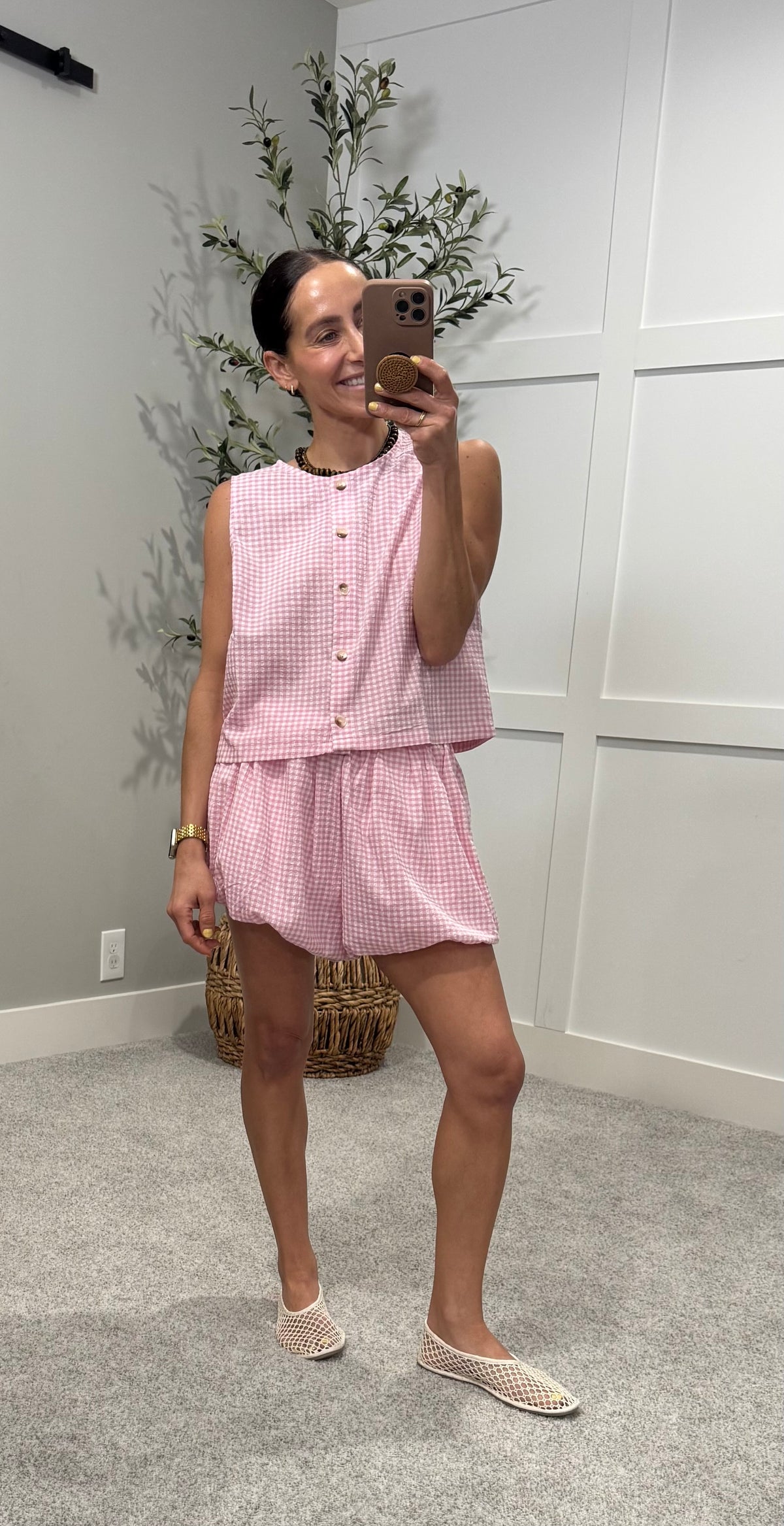 Fay Bubble Hem Shorts | Pink
