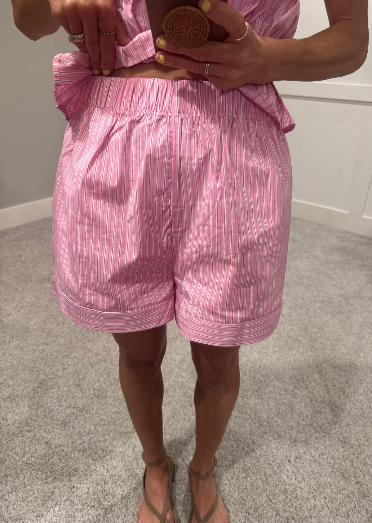 Isabel Striped Set | Pink