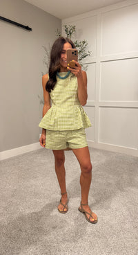 Isla Gingham Set | Matcha