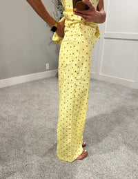 Amelia Denim Polka Dot Set | Yellow