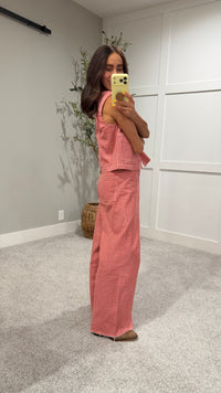 Big Red Gingham Pants