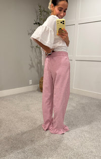 Remi Gingham Pants | Mauve