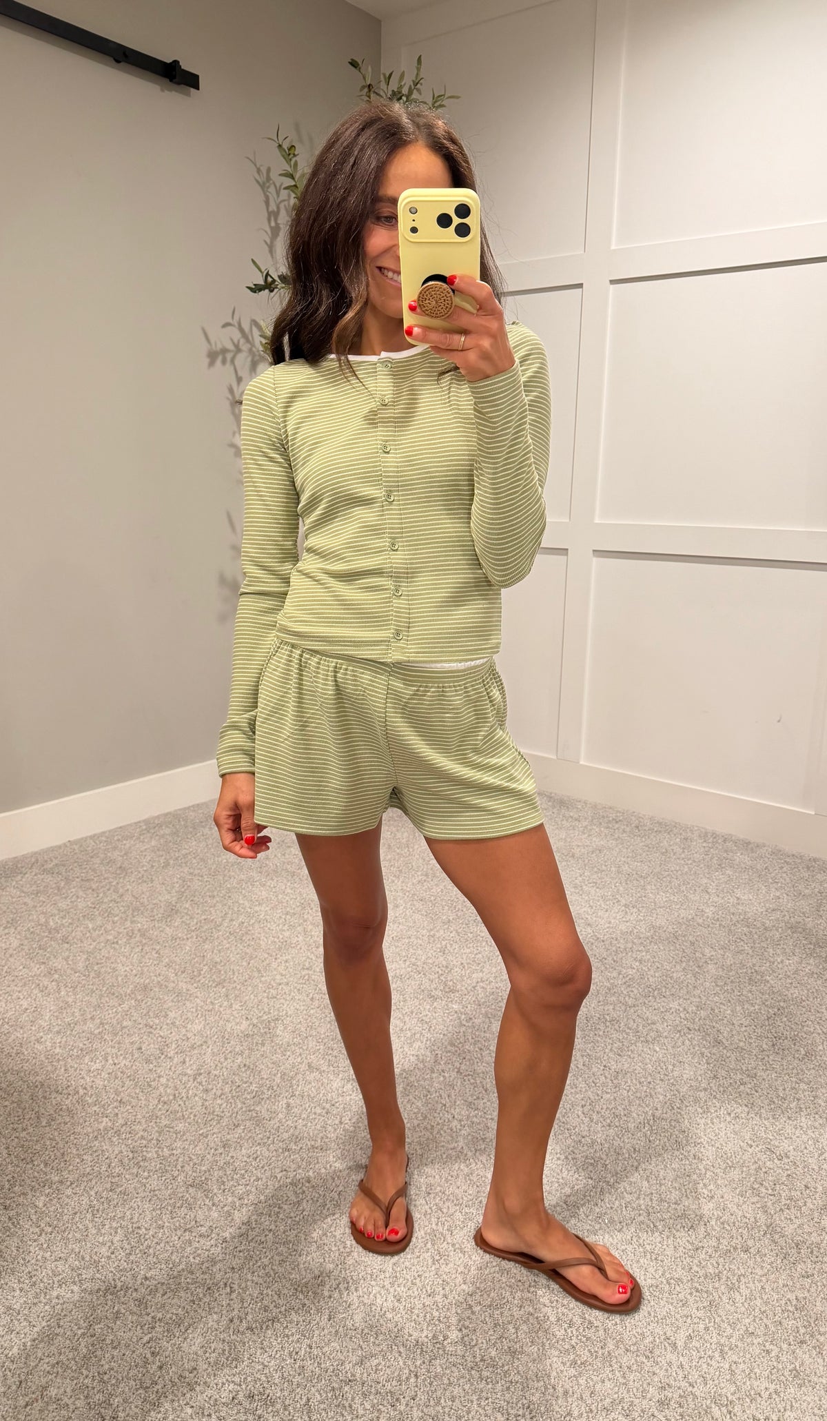 Jordan Striped Set | Matcha
