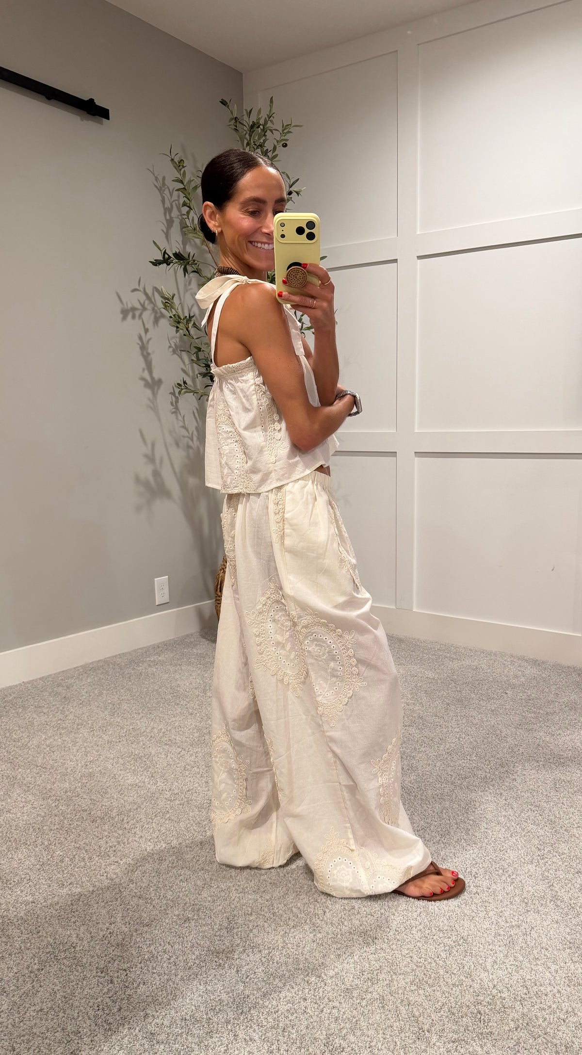 Owen Eyelet Embroidered Set | Natural