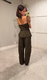 Leo Strapless Leopard Set