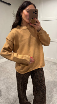 Camel Crewneck Sweater
